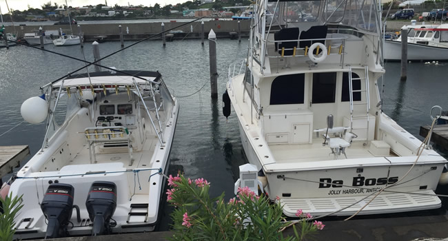 32ft Century along side the 38ft Blackfin